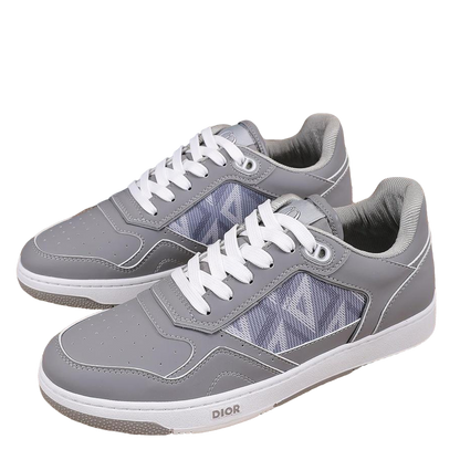 Dior Mens Sneakers Luxury Leather Casual Shoes With Oblique Pattern