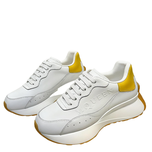Alexander McQueen Unisex Oversized Sneakers With Metallic Heel Accents