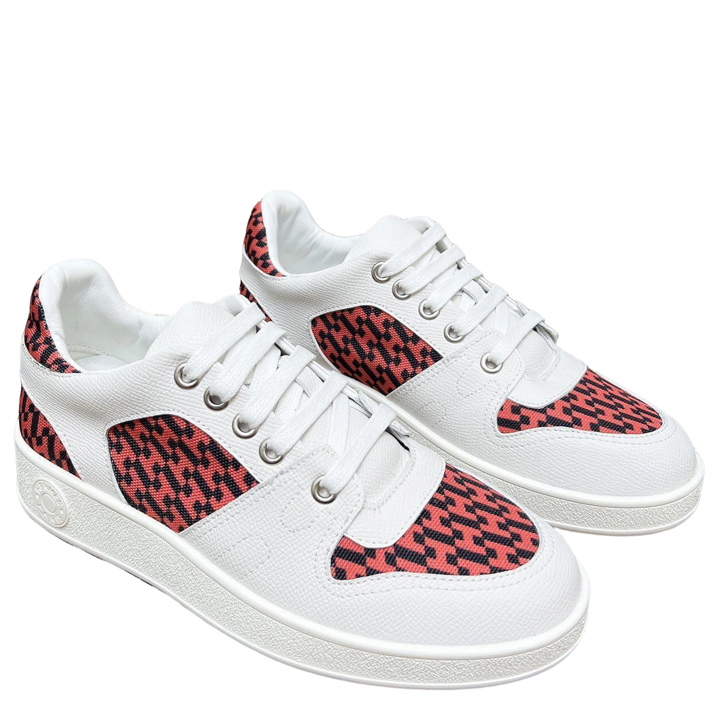 Hermes Women's Sneakers Iconic H Logo Leather Casual Fashion Shoes