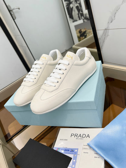 Prada Unisex Sneakers Triangle Logo Luxury Fashion Sneakers