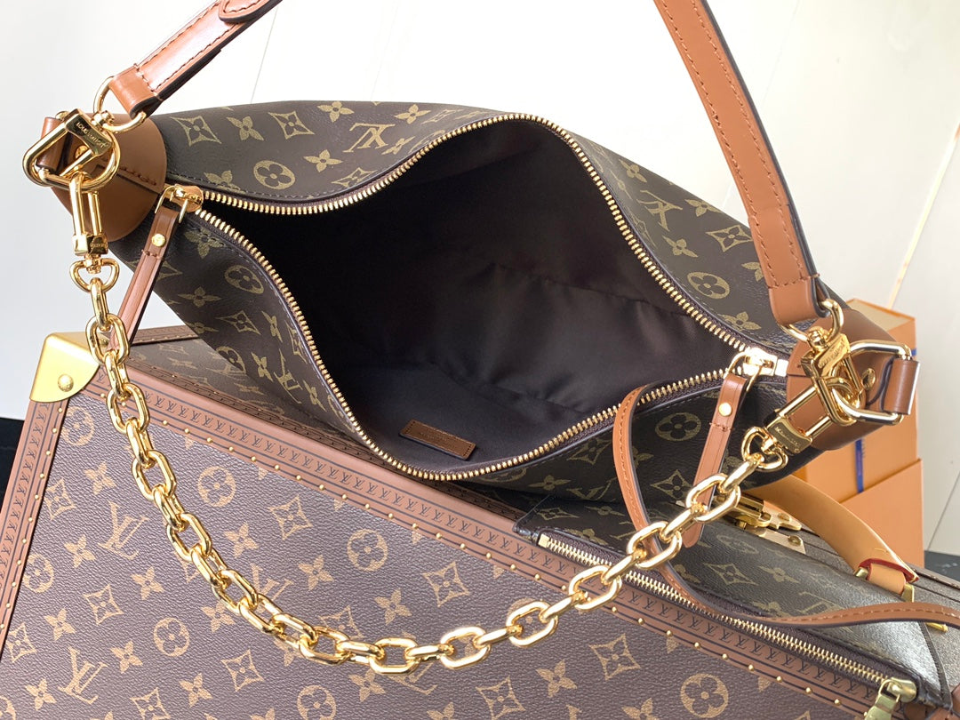 Elegant Louis Vuitton Monogram Crescent Bag with Stylish Straps and Timeless Design