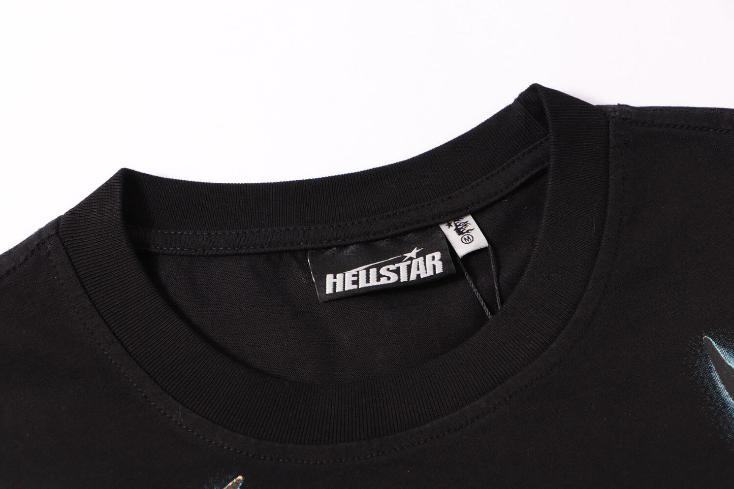 Hellstar Black T Shirt With Bull Head Graphic And We Rock Print