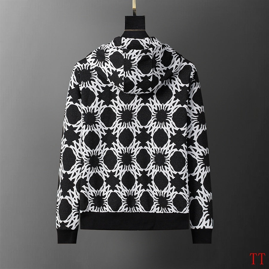 Men's AMIRI Black And White Patterned Hoodie And Jogger Set