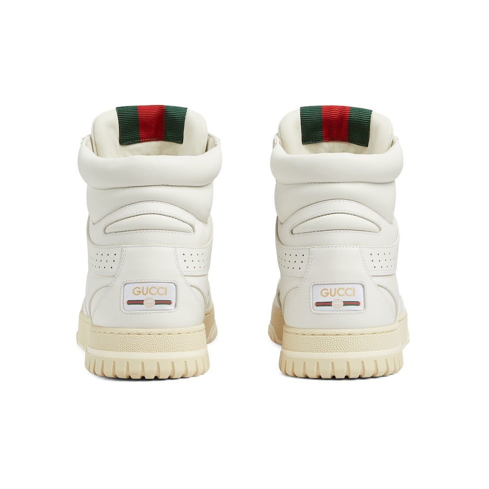 Gucci Unisex High-Top Sneakers With Signature Web Stripes