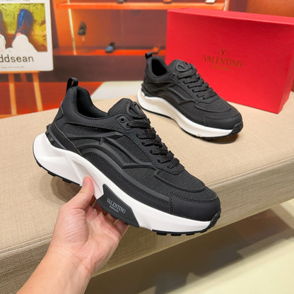 Valentino Men's Luxury Sneakers Fashion Mesh Design Casual Athletic Shoes