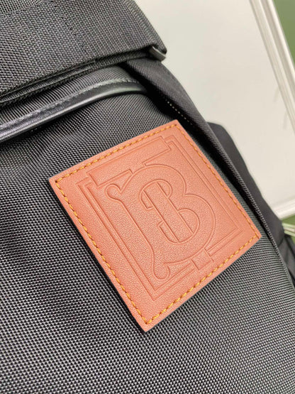 Functional Burberry Backpack With Distinctive Monogram Patch For Urban Adventures And Daily Commutes Style No.30032