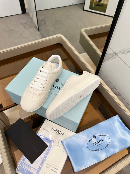 Prada Unisex Sneakers Triangle Logo Luxury Fashion Sneakers