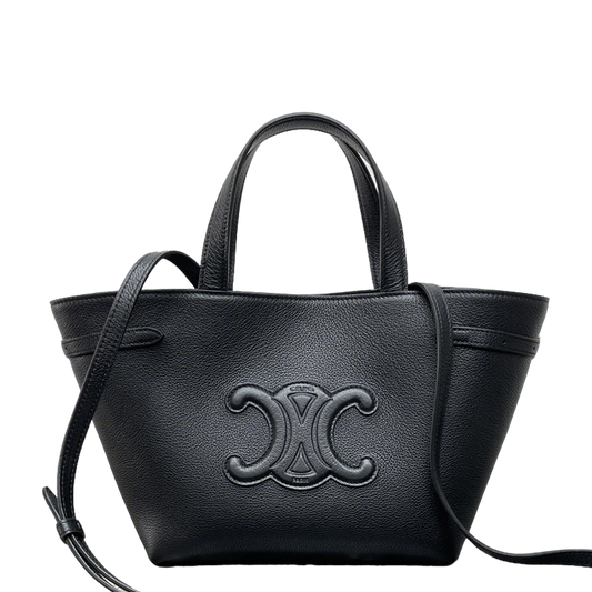 Gorgeous Black Celine CABAS ANAIS Handbag With Classic Logo 118613