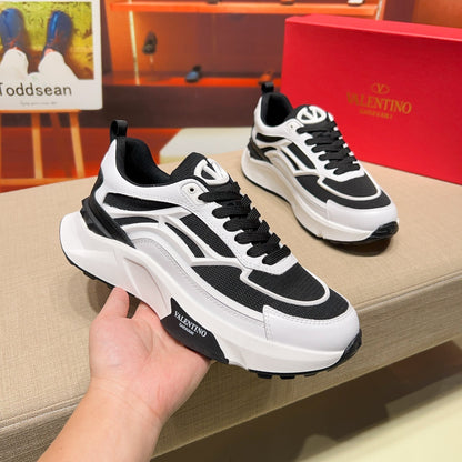 Valentino Men's Luxury Sneakers Fashion Mesh Design Casual Athletic Shoes