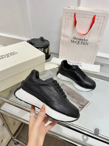 Alexander McQueen Unisex Oversized Sneakers With Metallic Heel Accents