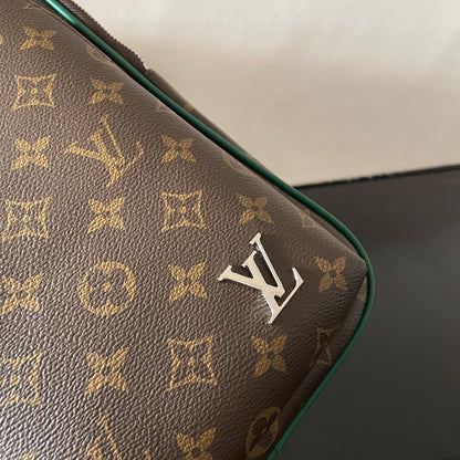 Stylish Louis Vuitton Monogram Canvas Sling Bag with Green Accents and Classic Design M12734