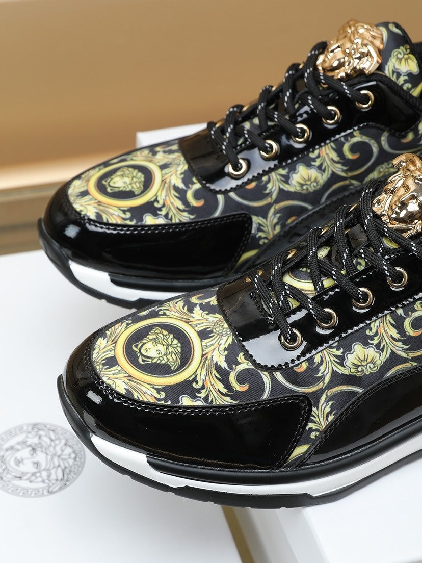 Versace Men's Sneakers - Luxury Designer Athletic Footwear with Greek Key Pattern
