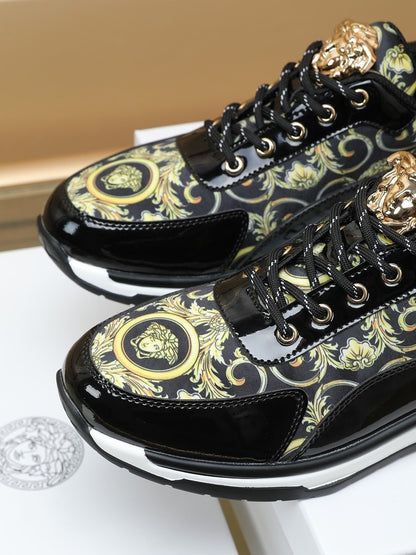 Versace Men's Sneakers - Luxury Designer Athletic Footwear with Greek Key Pattern