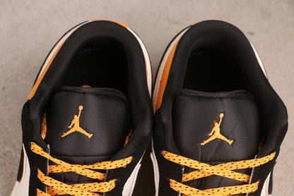 Air Jordan 1 Low Hermes Inspired Orange Black White Casual Sneakers