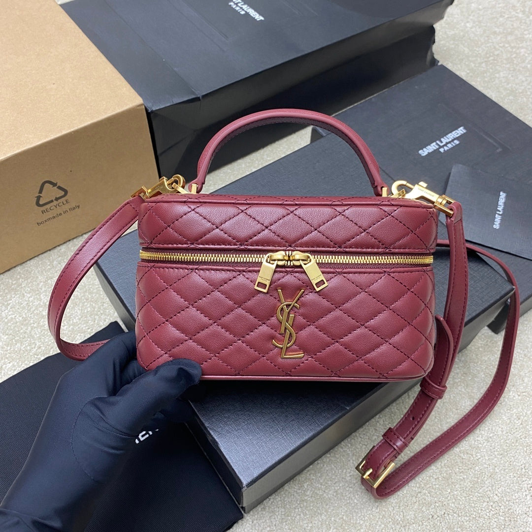 Gorgeous Black Quilted YSL Mini Bag with Gold Hardware 766731