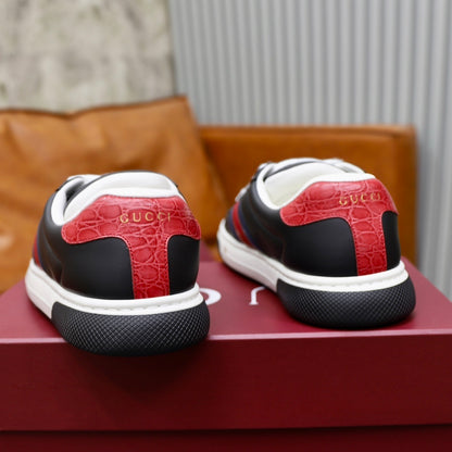 Gucci Unisex Sneakers With Web Stripes And Metal Accent Details