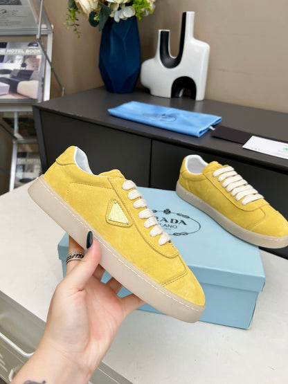 Prada Unisex Sneakers Triangle Logo Luxury Fashion Sneakers