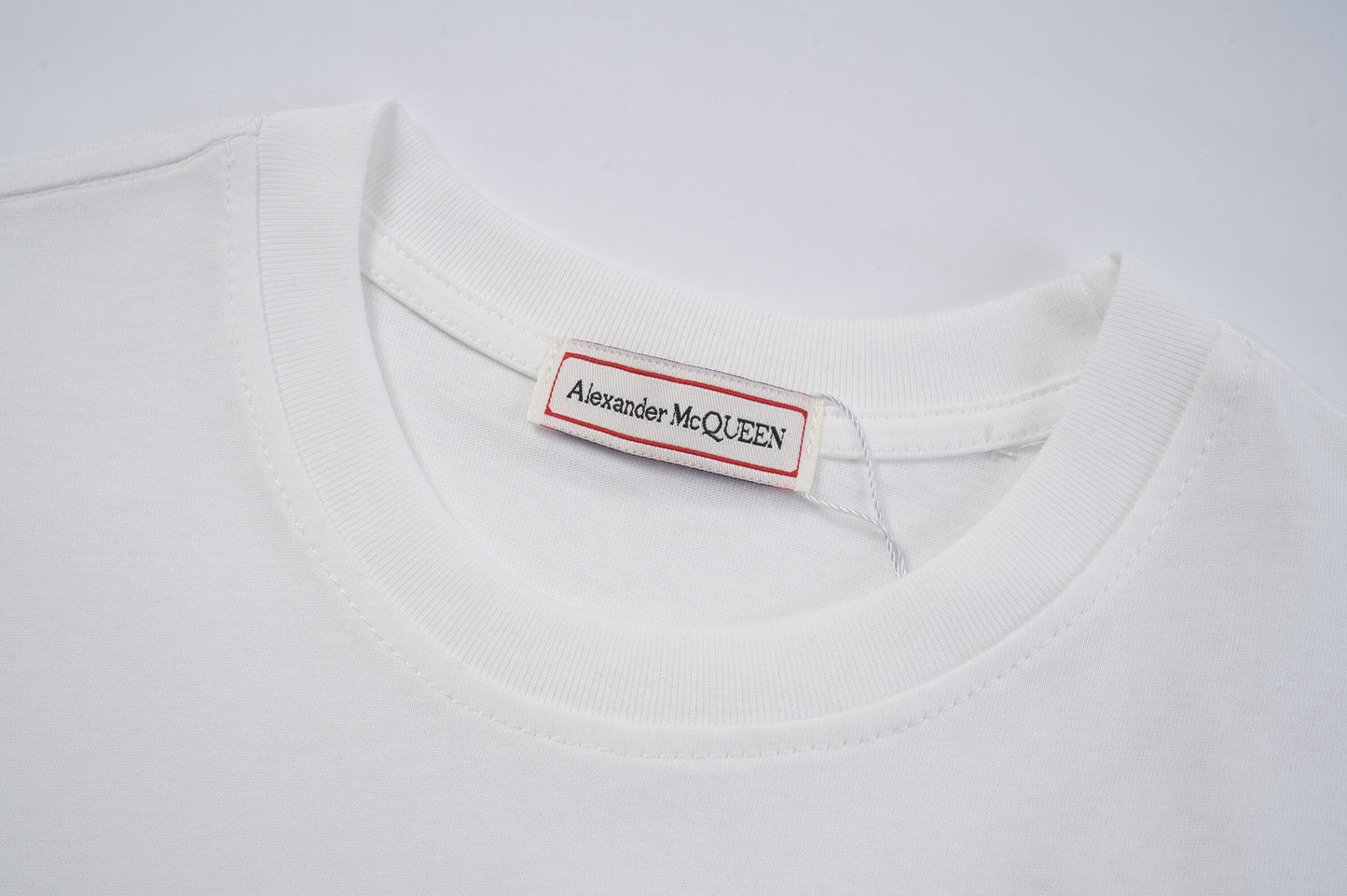 Alexander McQueen White T - Shirt With MQUEEN Lettering And Sailing Ship Graphic