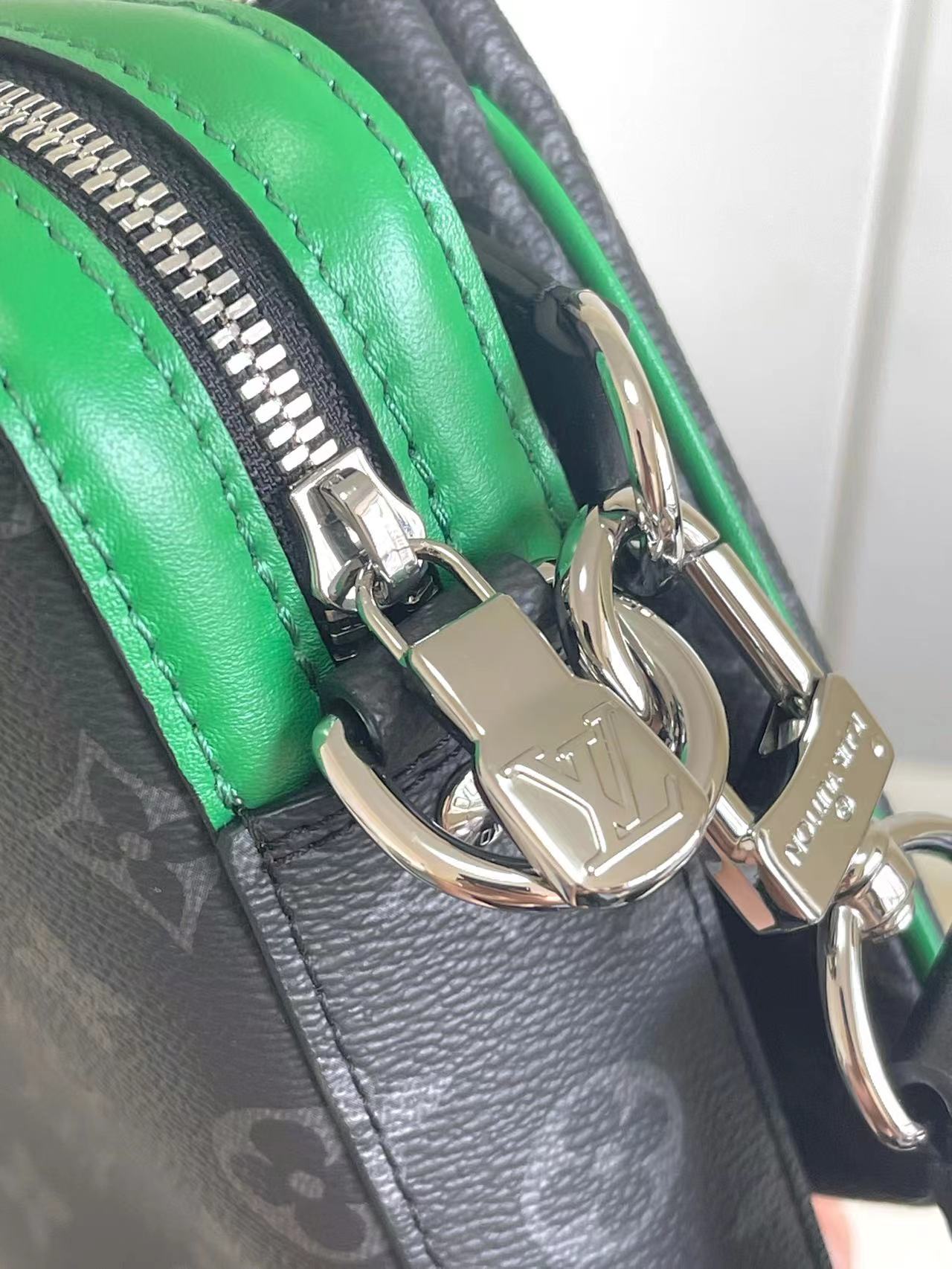 Chic Louis Vuitton Monogram Crossbody Bag with Green Trim for Fashion - Forward Style M12490