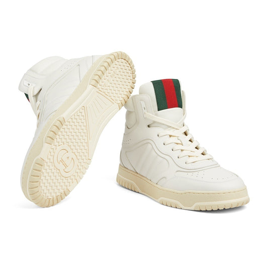 Gucci Unisex High-Top Sneakers With Signature Web Stripes