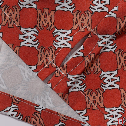 Men's AMIRI Red Patterned Short - Sleeve Shirt And Shorts Set