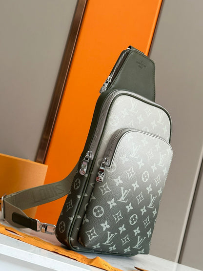 Stylish Louis Vuitton Gradient Monogram Sling Bag with Functional Design M47130