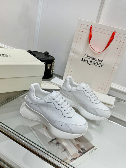 Alexander McQueen Unisex Oversized Sneakers With Metallic Heel Accents