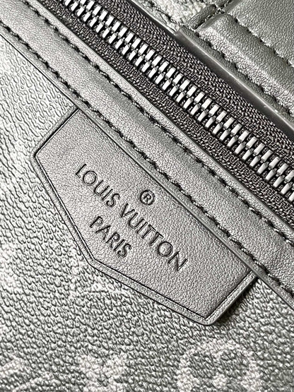 Stylish Louis Vuitton Monogram Canvas Crossbody Bag With Black Buckle Accent M23741
