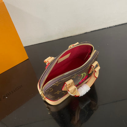 Adorable Louis Vuitton Alma BB Bag With Cherry Motif For Fashion Enthusiasts
