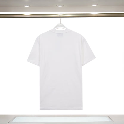 Balmain White/Black Tee With Colorful Striped Logo For Fashion - Forward Casual Outfits