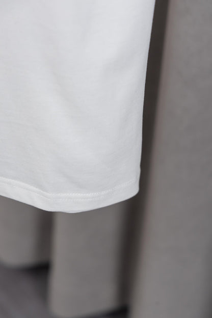 Prada White/Black Tee With Blue Graphic Logo For Modern Luxury Casual Looks