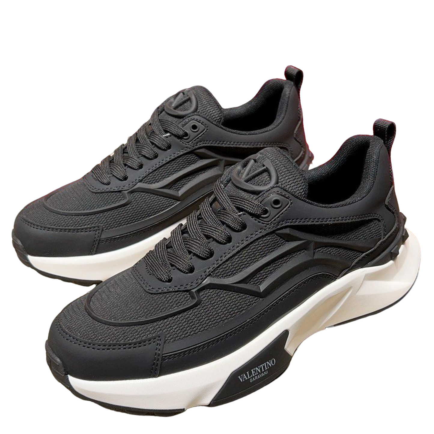 Valentino Men's Luxury Sneakers Fashion Mesh Design Casual Athletic Shoes