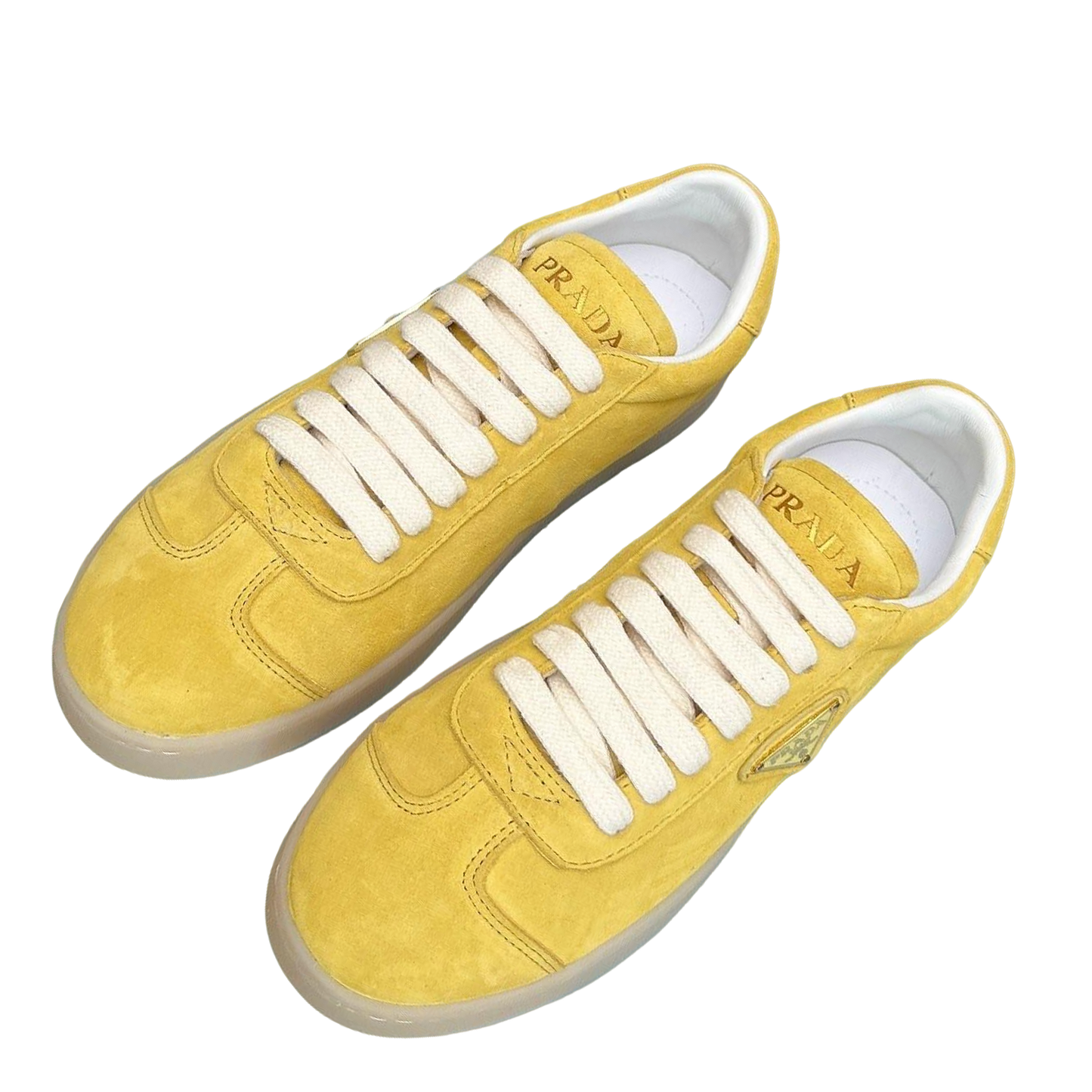 Prada Unisex Sneakers Triangle Logo Luxury Fashion Sneakers
