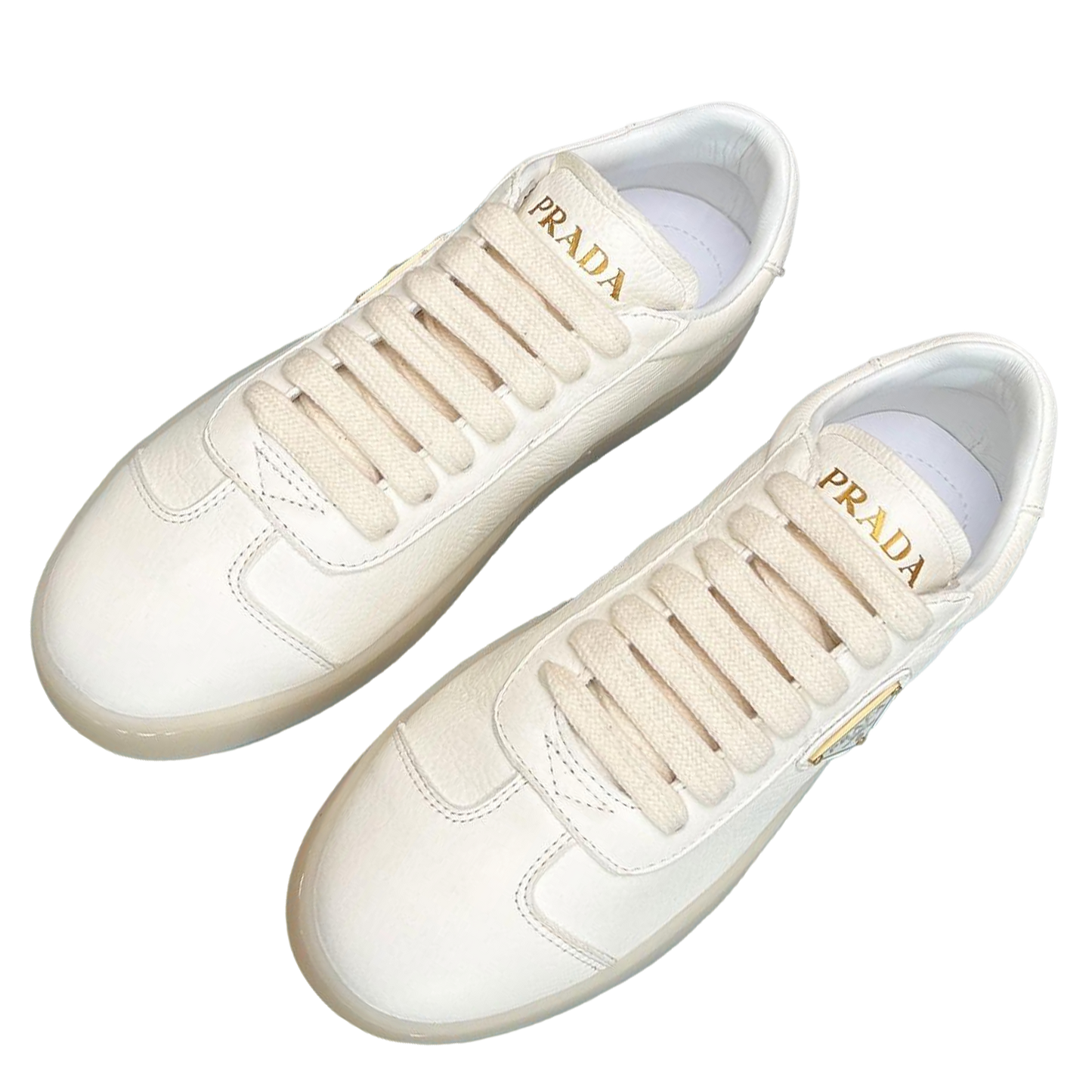 Prada Unisex Sneakers Triangle Logo Luxury Fashion Sneakers