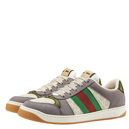 Gucci Unisex Sneakers Featuring Web Stripes And GG Monogram Detail