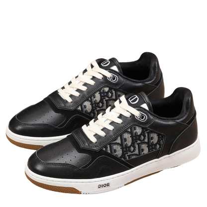 Dior Mens Sneakers Luxury Leather Casual Shoes With Oblique Pattern