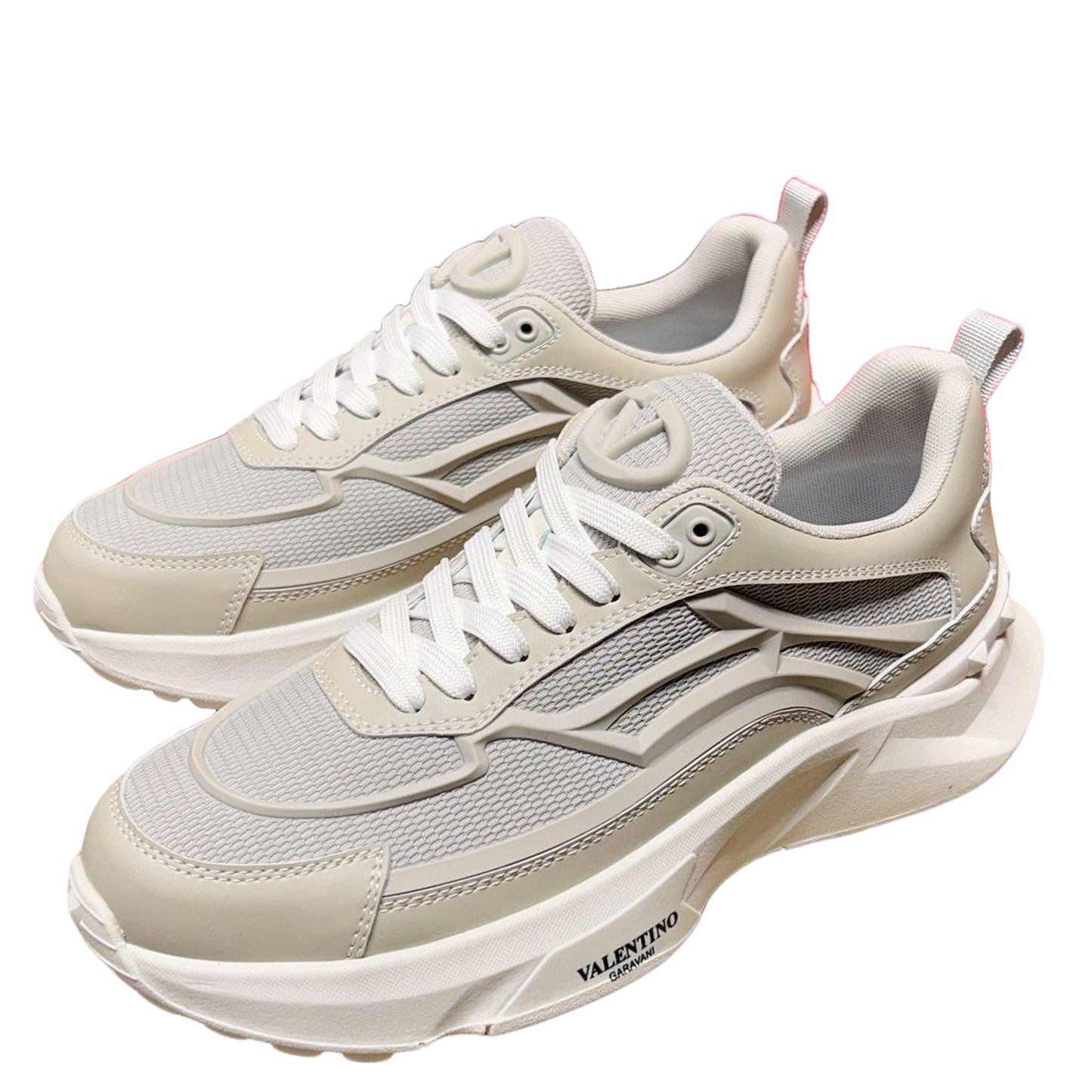 Valentino Men's Luxury Sneakers Fashion Mesh Design Casual Athletic Shoes