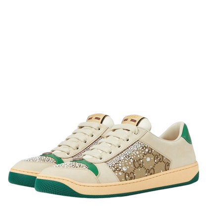Gucci Unisex Sneakers With Crystal Embellishments And GG Monogram