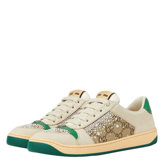 Gucci Unisex Sneakers With Crystal Embellishments And GG Monogram