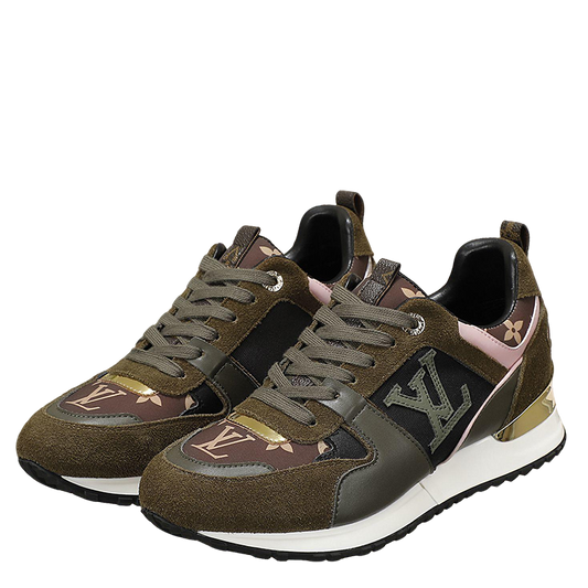 Louis Vuitton Women's Multicolor Suede Sneakers With Signature Logo