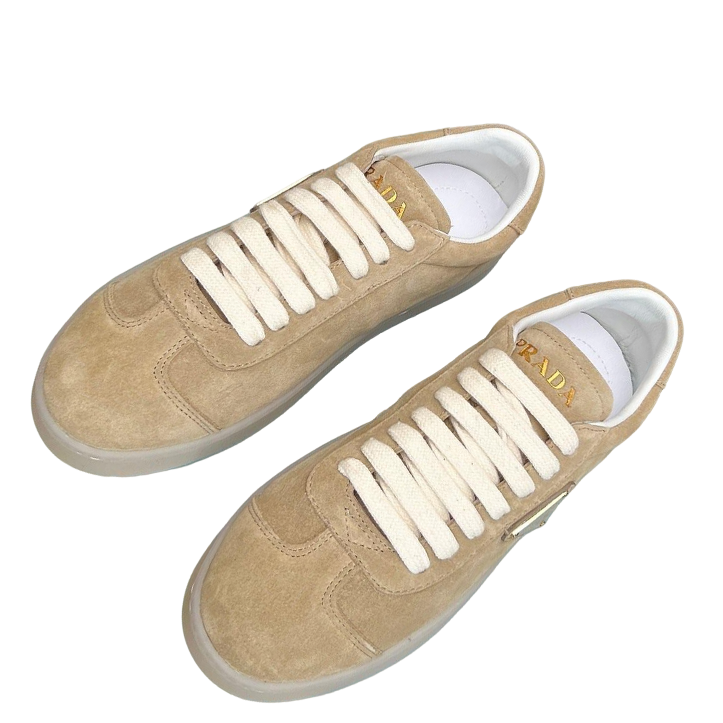 Prada Unisex Sneakers Triangle Logo Luxury Fashion Sneakers