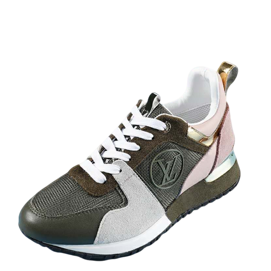 Louis Vuitton Women's Multicolor Mesh And Suede Sneakers With Logo