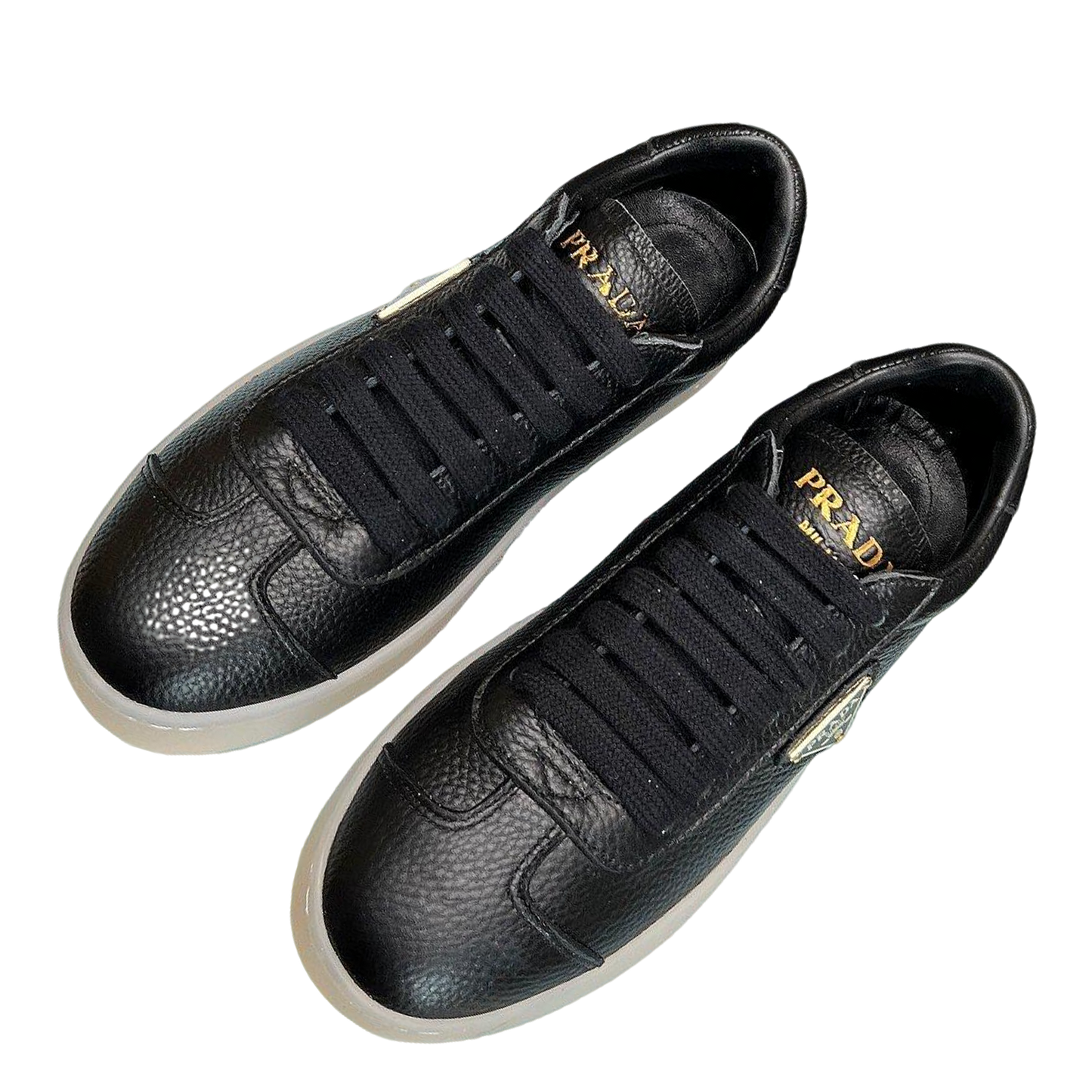 Prada Unisex Sneakers Triangle Logo Luxury Fashion Sneakers