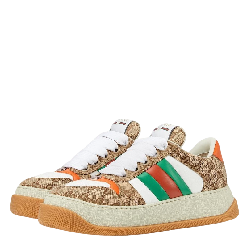 Gucci Unisex Sneakers With GG Monogram And Web Stripes