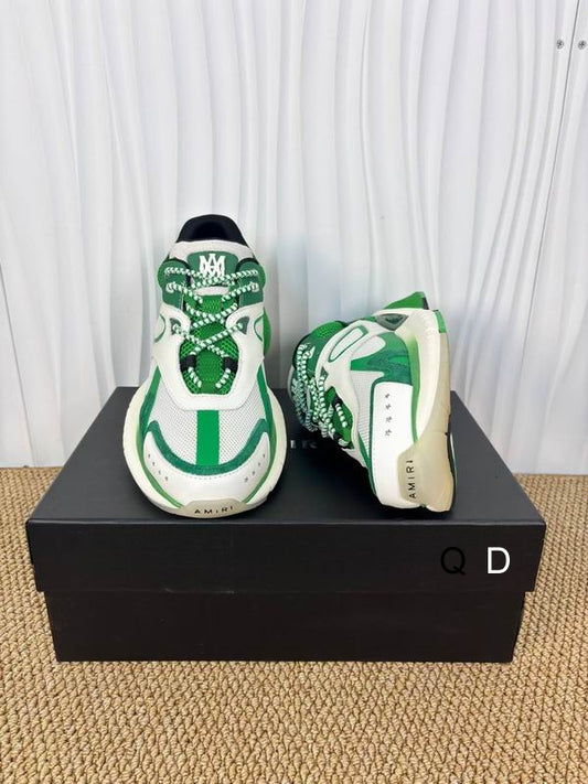 Unisex Amiri Green and White Chunky Mesh Athletic Sneakers