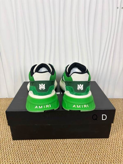 Unisex Amiri Green and White Chunky Mesh Athletic Sneakers