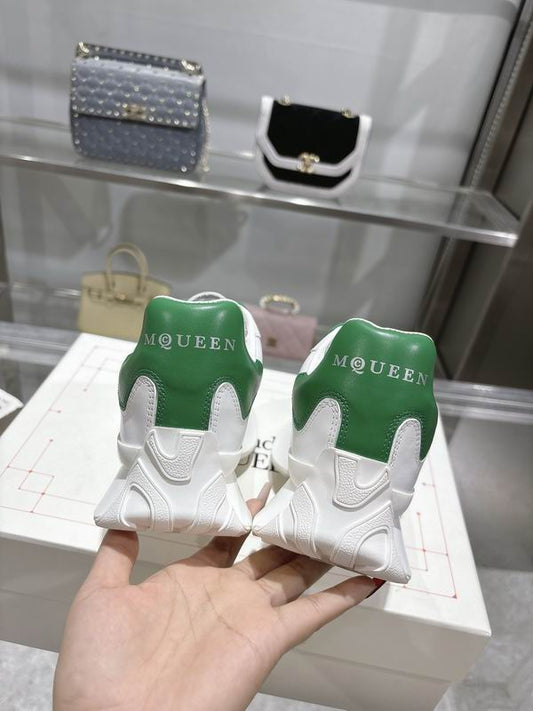 Stylish Alexander McQueen Oversized Sneakers In White And Green For Fashion Enthusiasts