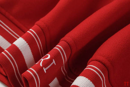 Amiri Red Varsity Jacket With Tiger And Embroidered Patches