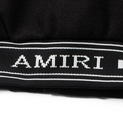 Amiri Black Varsity Jacket With Tiger Patch And Embroidery