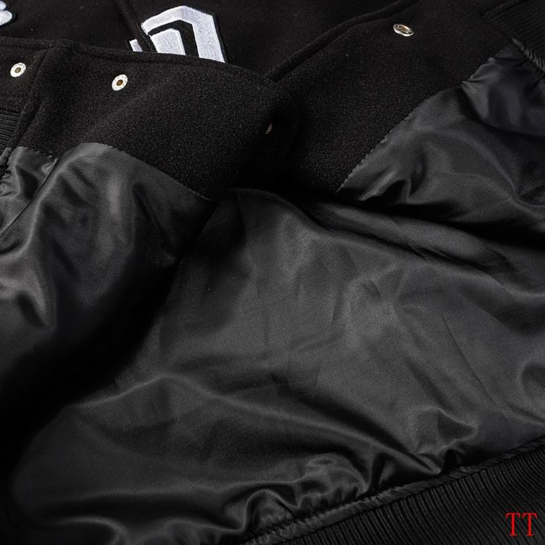 Balenciaga Black And White Varsity Jacket With Embroidered Logos